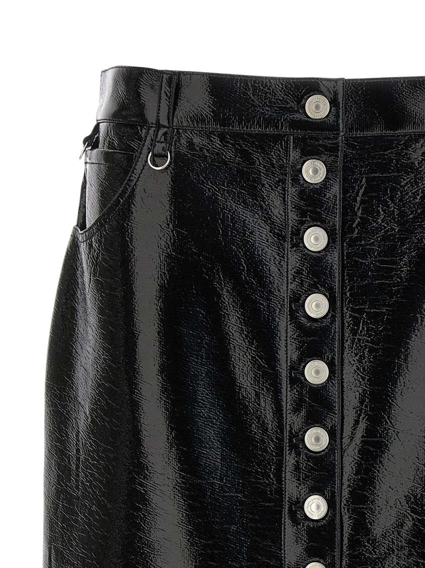 Black Solid Midi Skirt 5