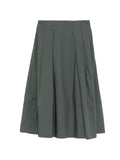 Green Pleated Midi Skirt 1