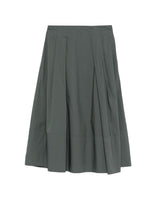 Green Pleated Midi Skirt 1