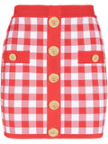 Red Gingham Mini Skirt 1