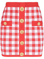 Red Gingham Mini Skirt 1