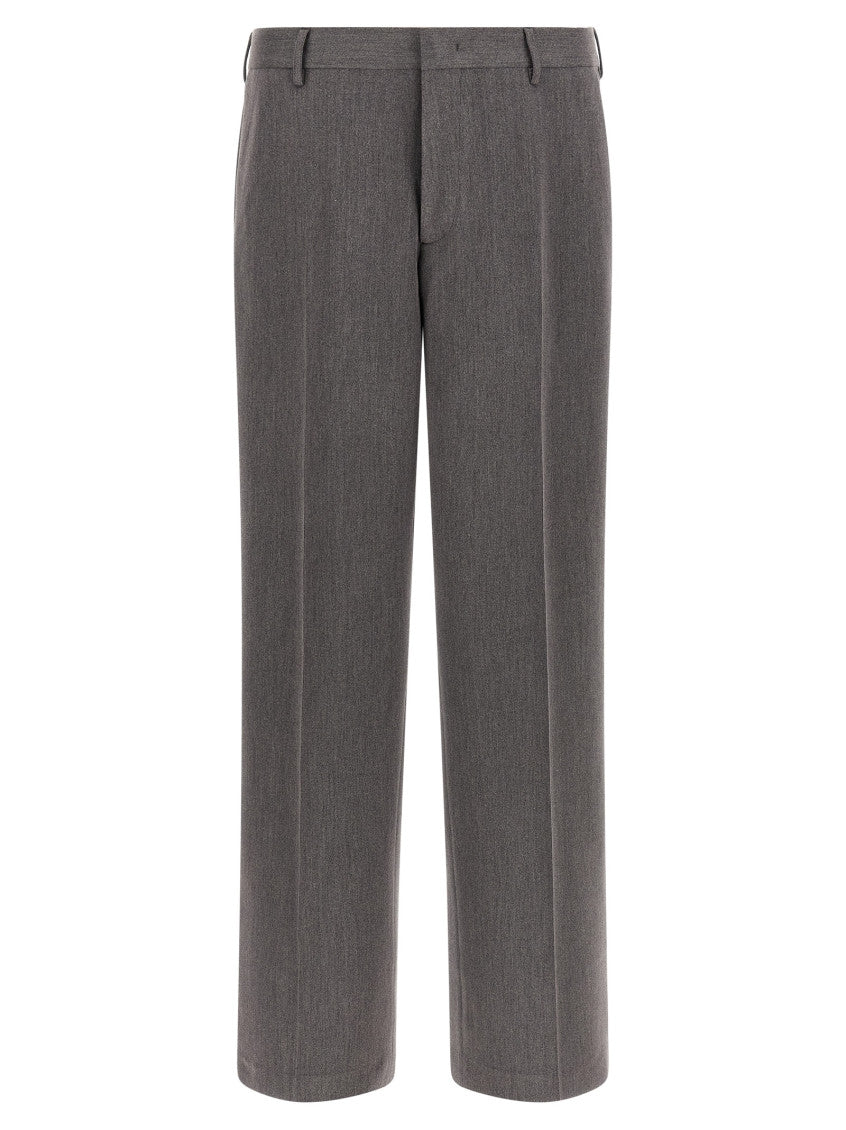 Dark Grey Flat Front Pants 1
