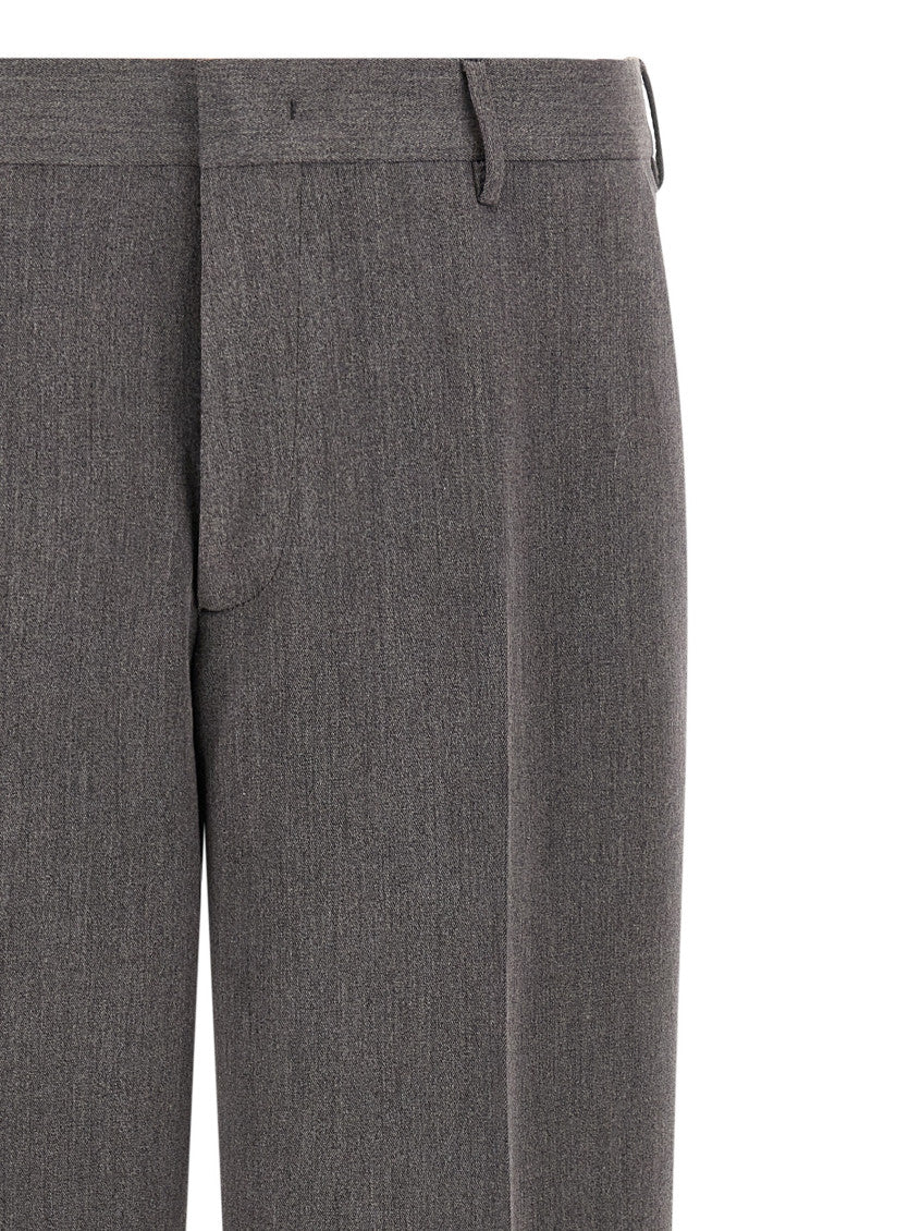 Dark Grey Flat Front Pants 3