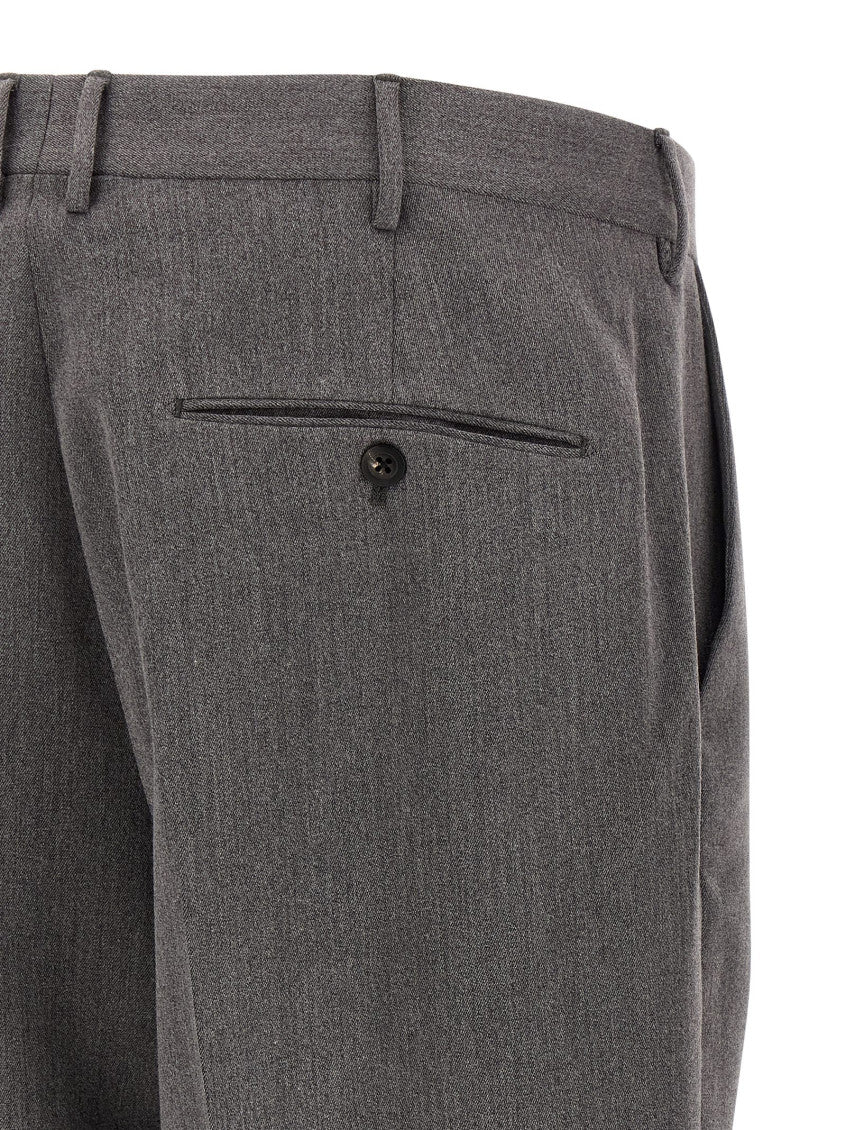 Dark Grey Flat Front Pants 4