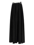 Black Solid Maxi Skirt 1