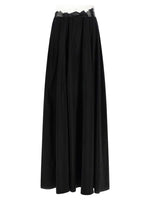 Black Solid Maxi Skirt 1
