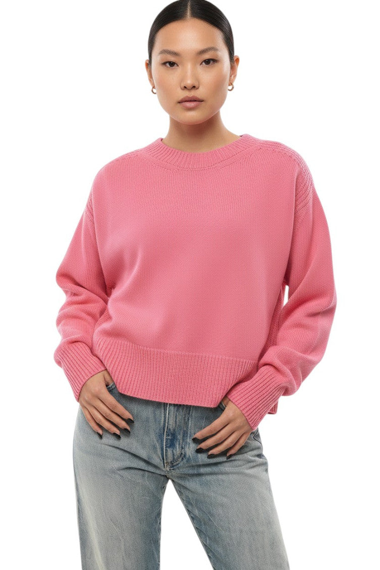 Pink Crew Neck Sweater 1