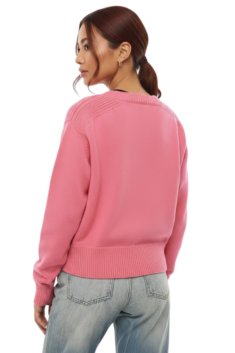 Pink Crew Neck Sweater 2