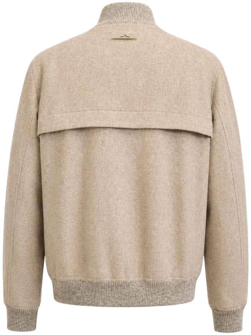 Beige Mock Collar Jacket 2