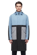 Light Blue Color Block Coat 1