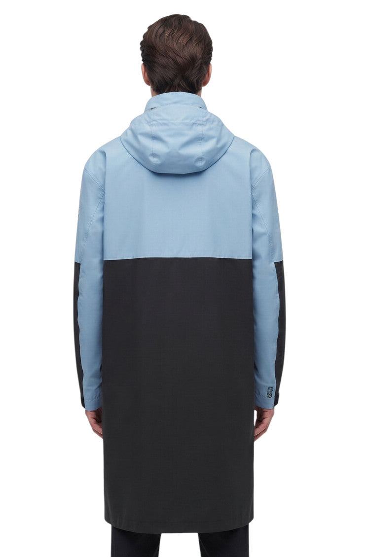Light Blue Color Block Coat 2