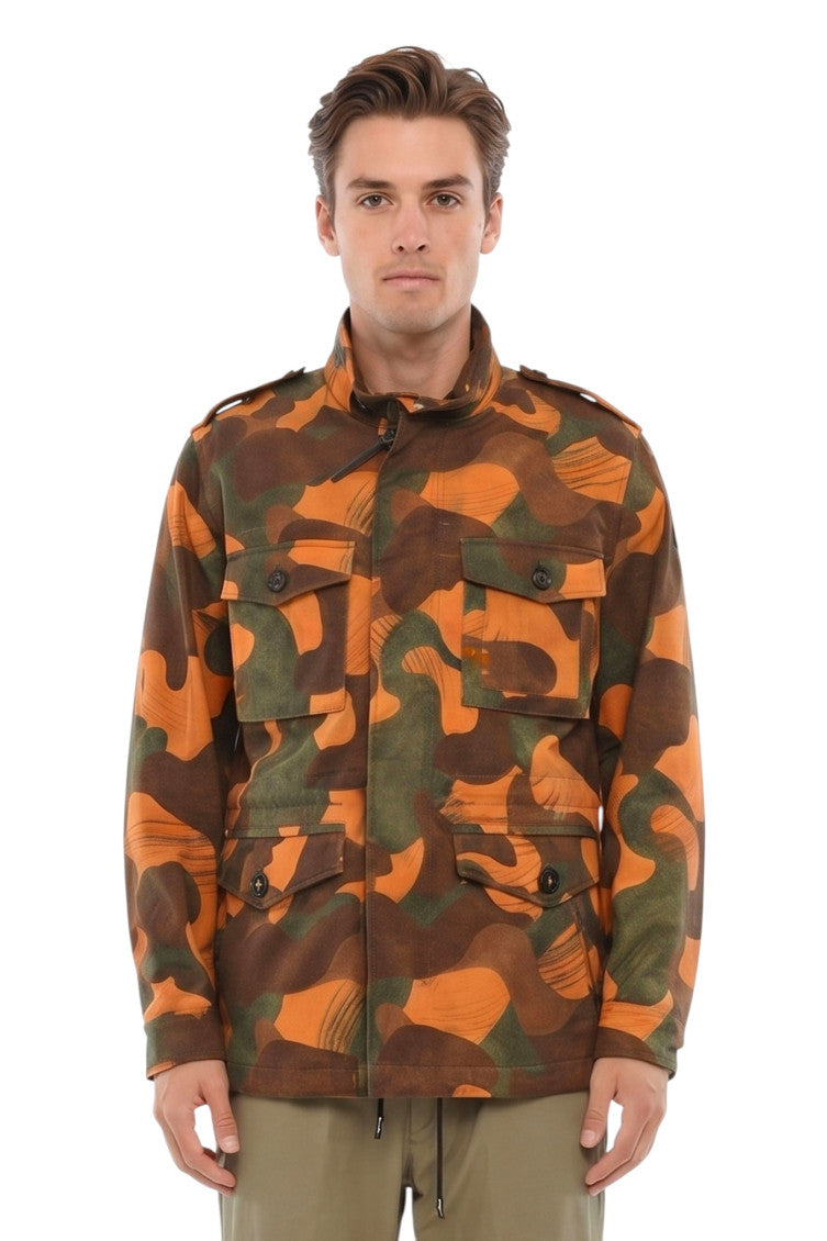Orange Camo Print Jacket 1