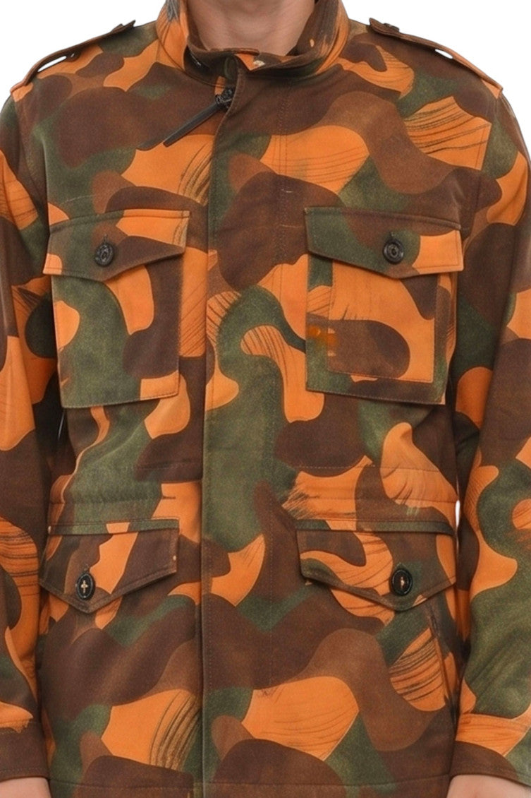 Orange Camo Print Jacket 3