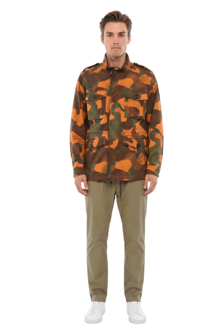 Orange Camo Print Jacket 4