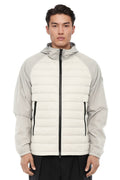 Grey Quilted Hood Jacket 1