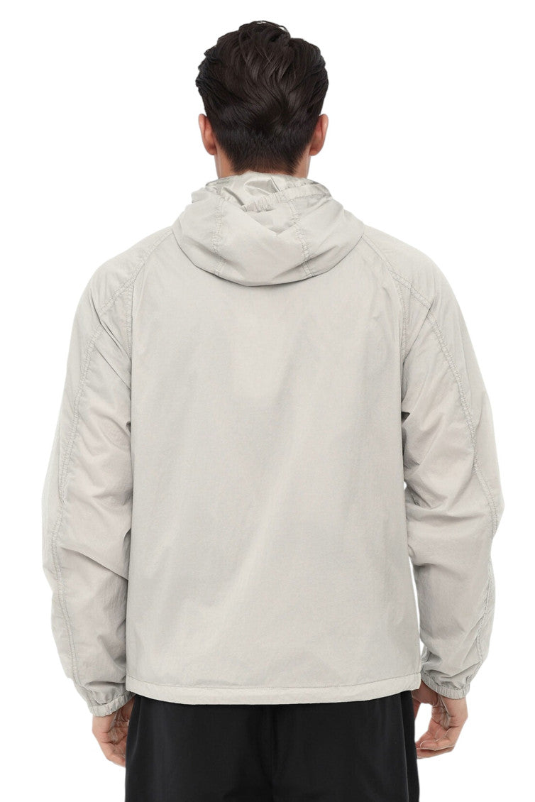 Grey Quilted Hood Jacket 2