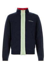 Navy Blue Logo Cardigan 1