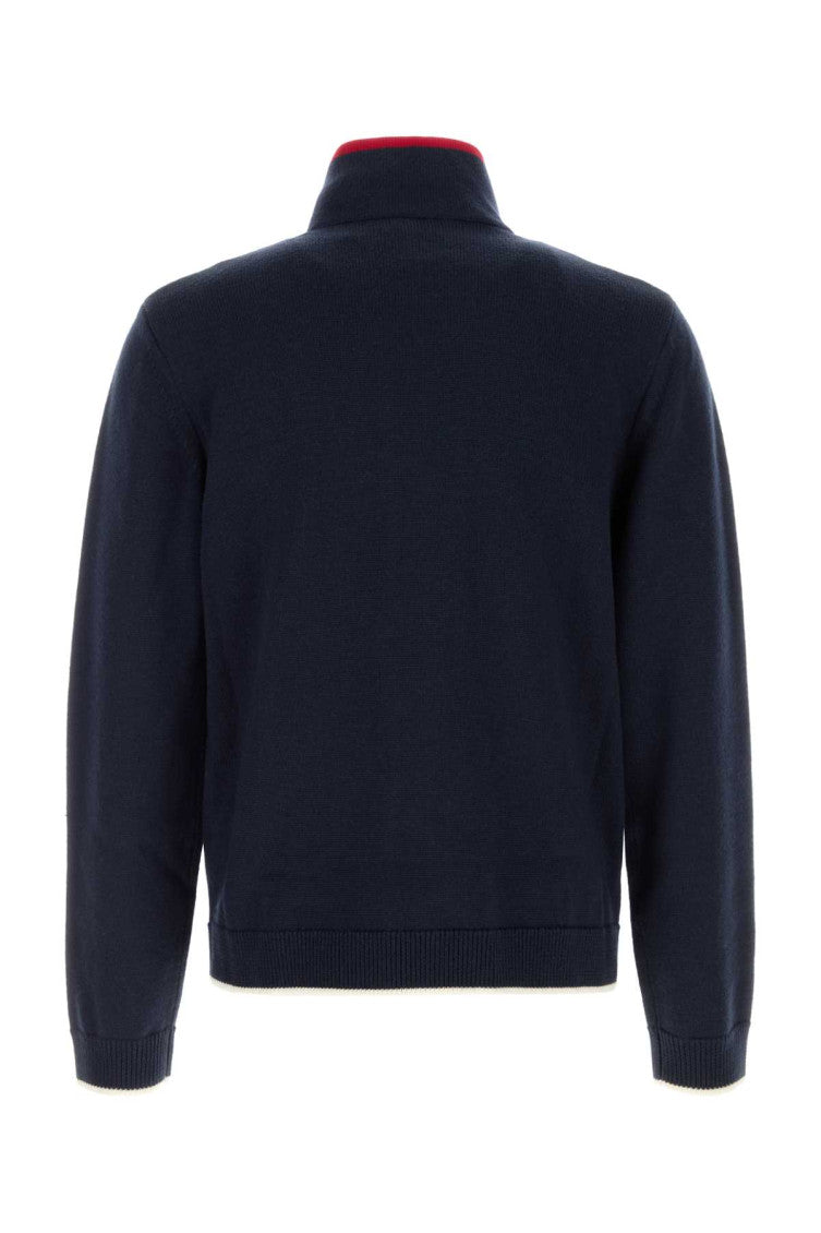 Navy Blue Logo Cardigan 2