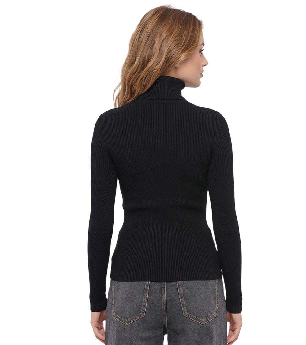 Black Turtle Neck Sweater 2