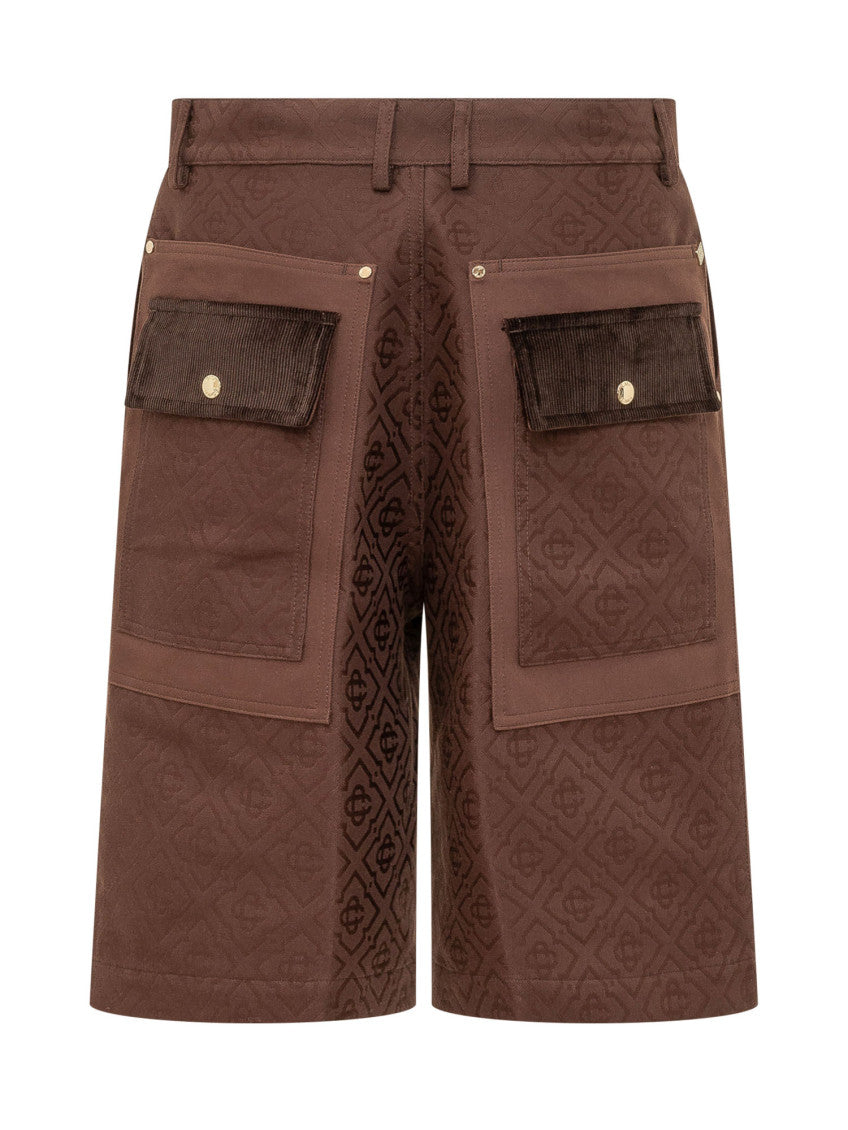 Brown Logo Cargo Shorts 2