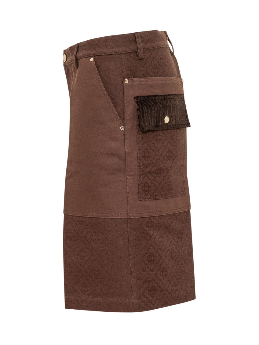 Brown Logo Cargo Shorts 3