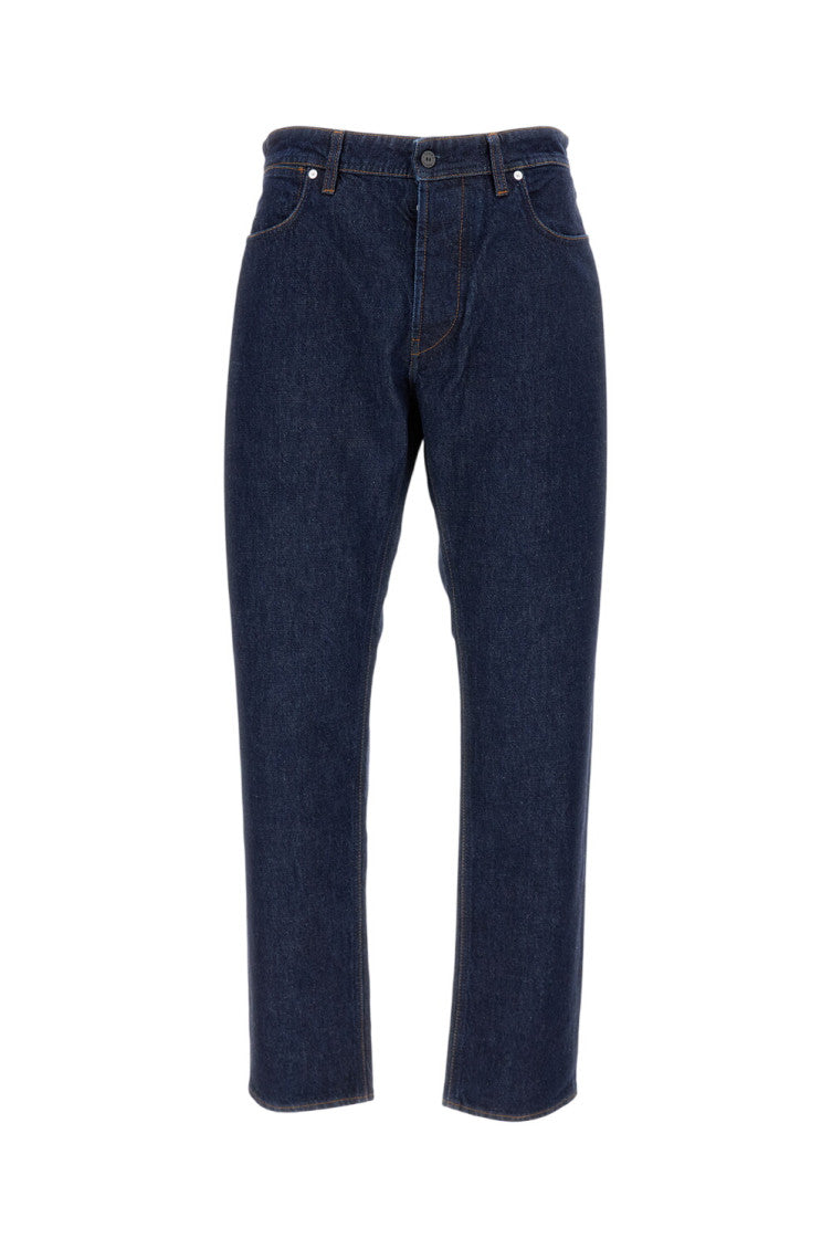 Blue Straight Mid Rise Jeans 1