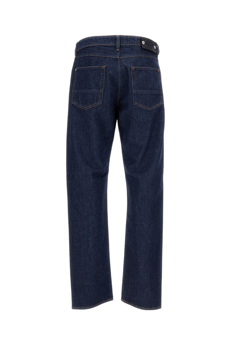 Blue Straight Mid Rise Jeans 2