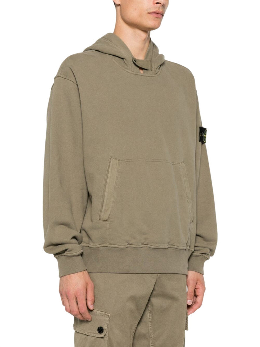 Green Relaxed Solid Hoodie 2