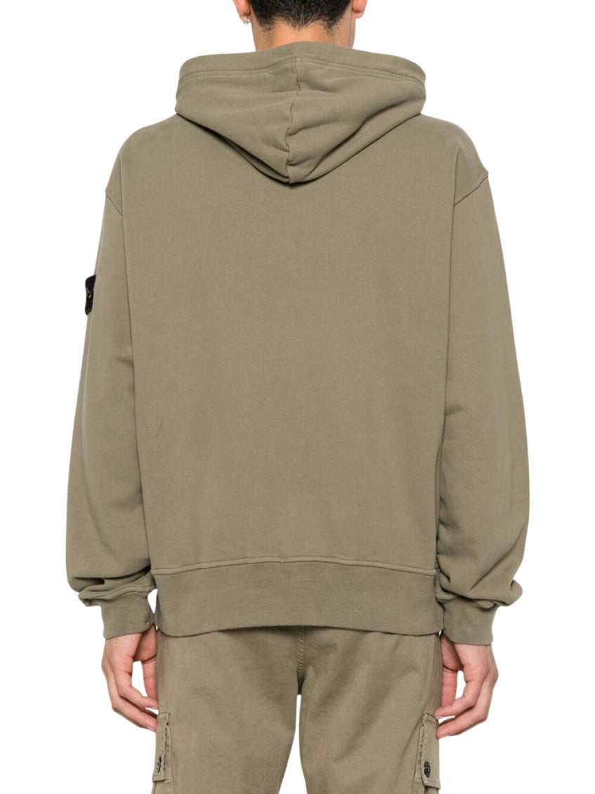 Green Relaxed Solid Hoodie 3