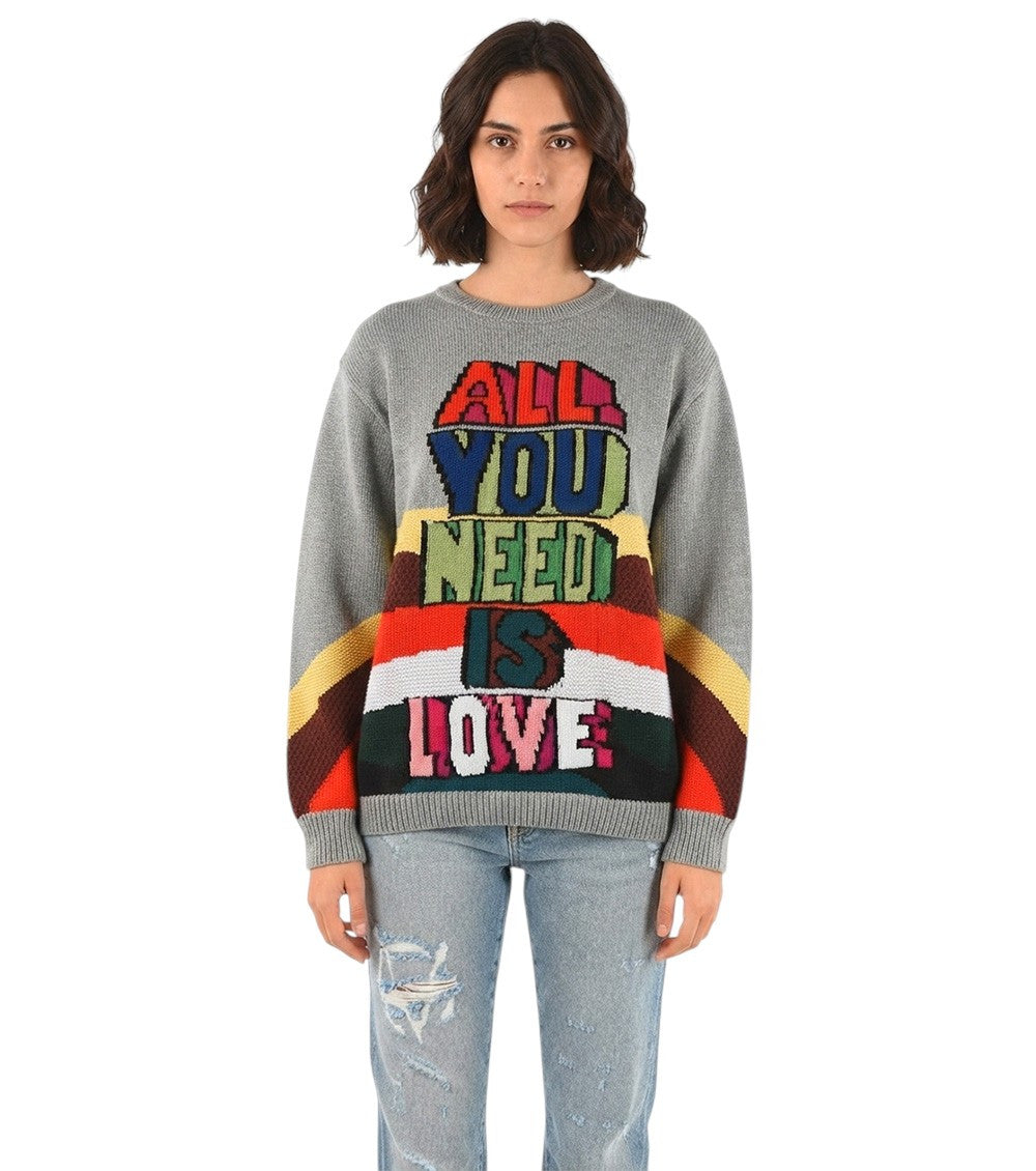 Grey Crew Neck Sweater 1
