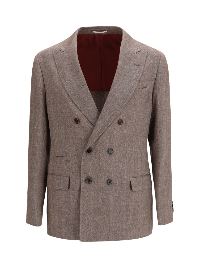 Brown Double Breasted Blazer 1