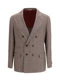 Brown Double Breasted Blazer 1