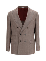 Brown Double Breasted Blazer 1