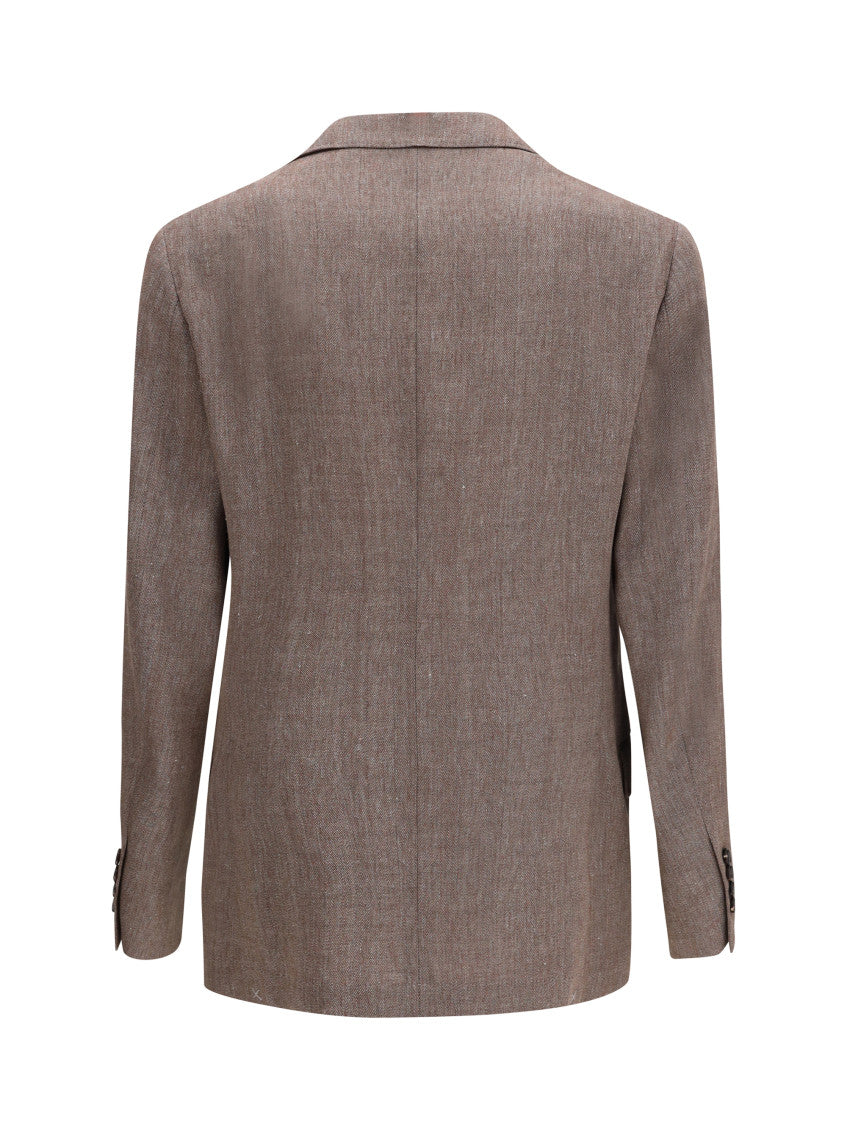 Brown Double Breasted Blazer 2