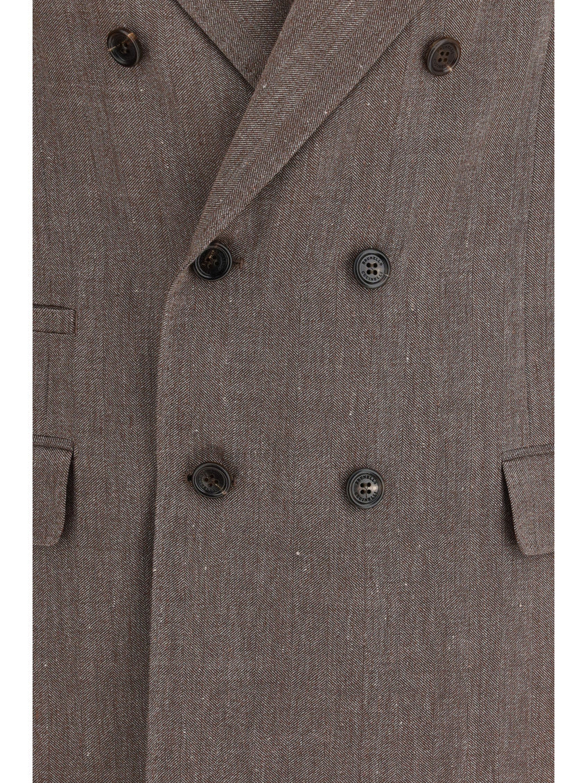 Brown Double Breasted Blazer 3