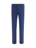 Blue Flat Front Trousers 1