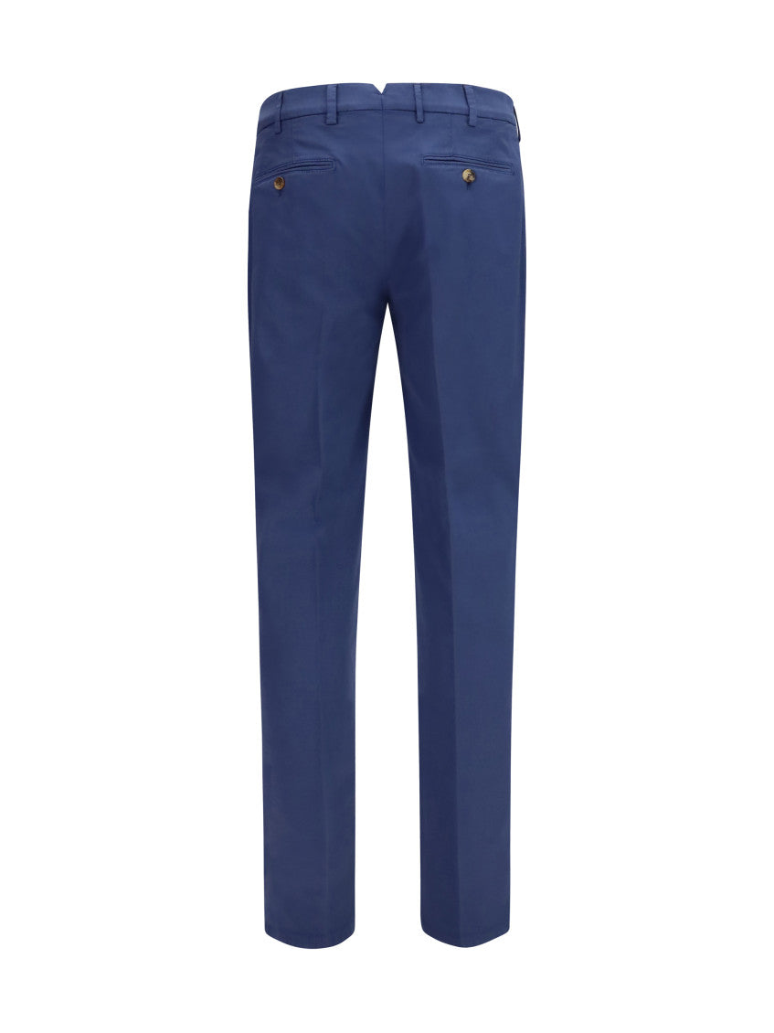 Blue Flat Front Trousers 2
