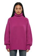 Fuchcia Pink Turtle Neck Sweater 1