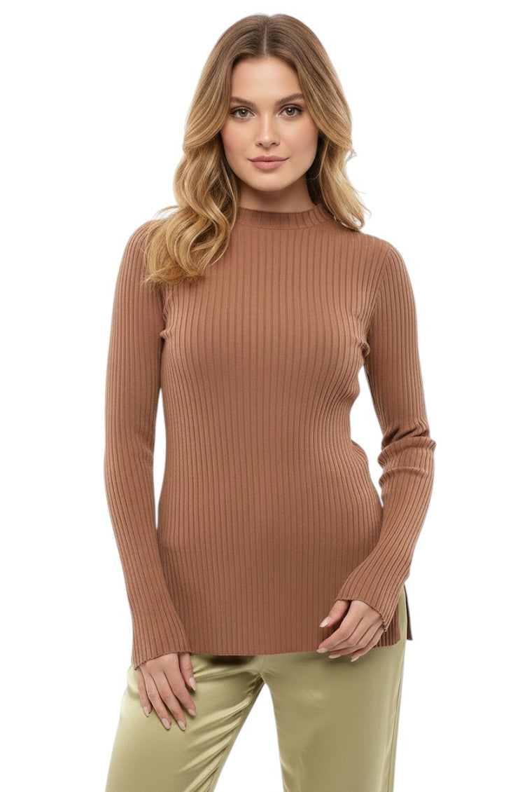 Brown Crew Neck Sweater 1