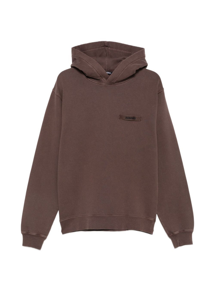 Brown Relaxed Logo Hoodie 1