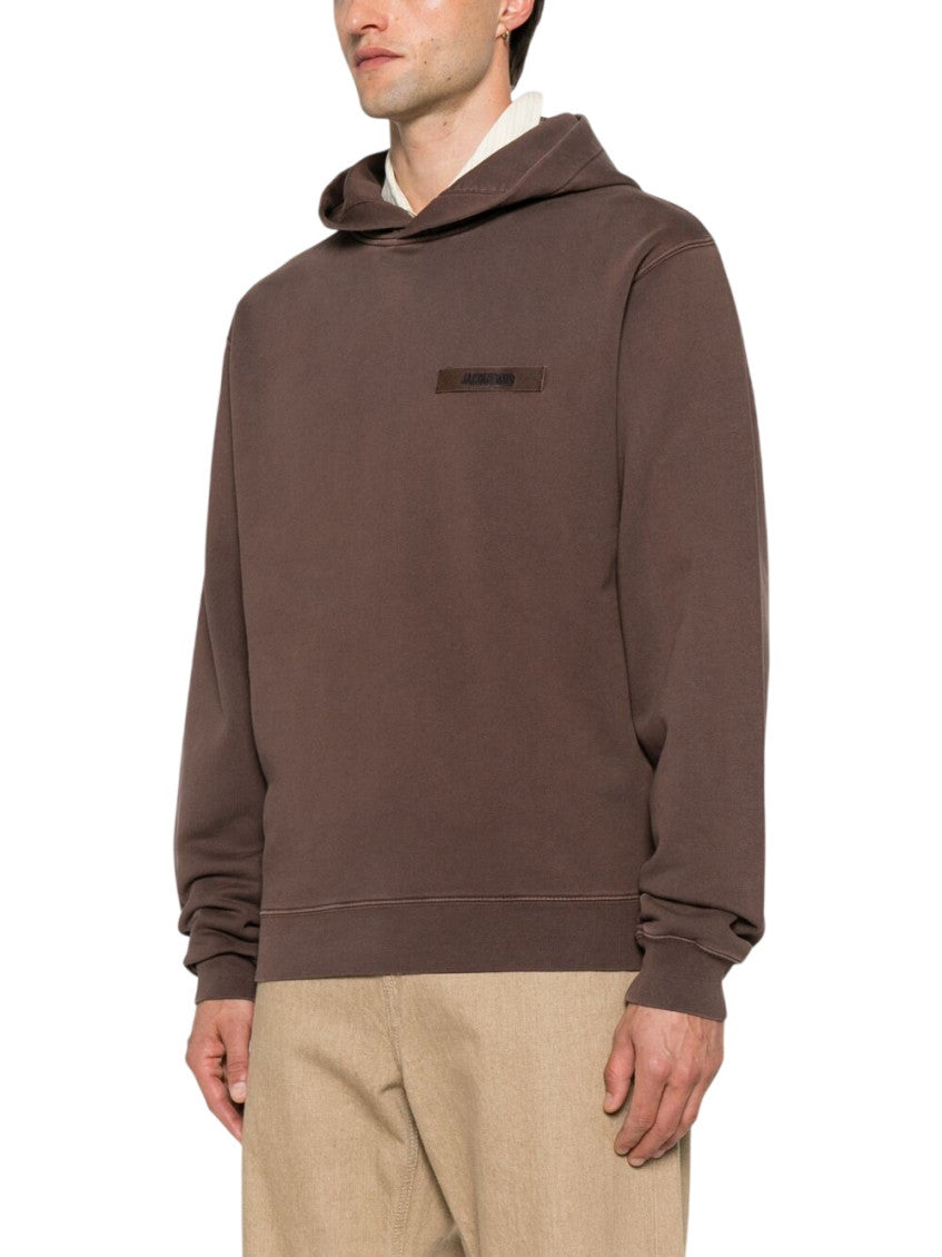 Brown Relaxed Logo Hoodie 2