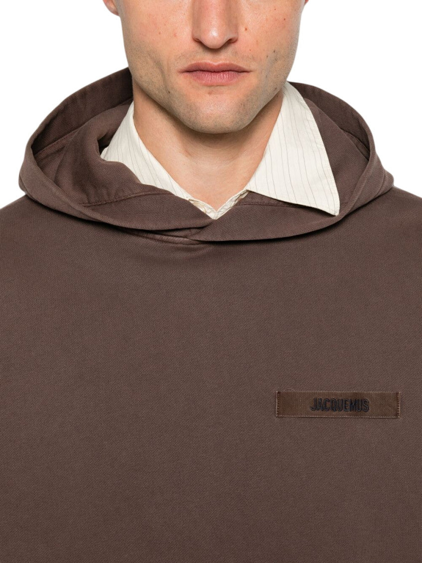 Brown Relaxed Logo Hoodie 4
