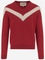 Red V-neck Sweater 1