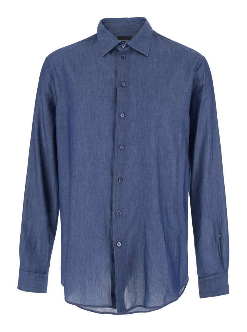Blue Regular Solid Shirt 1