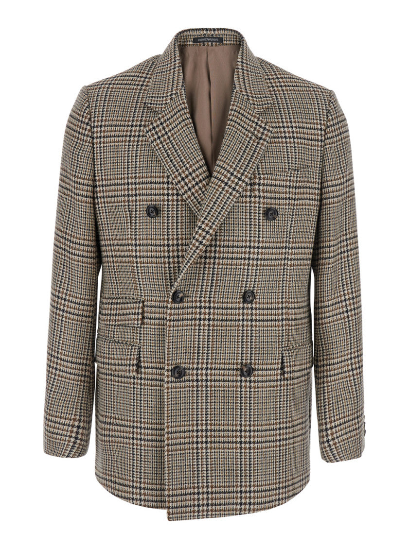 Brown Notched Lapel Blazer 1