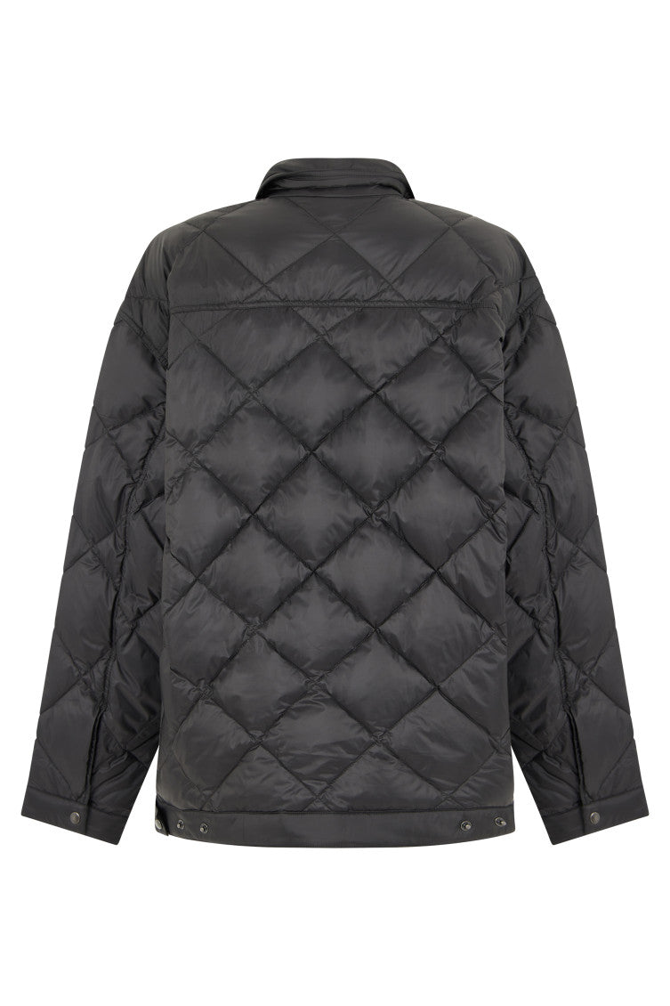 Black Quilted Padded Jacket 2