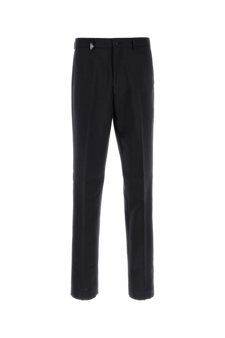 Black Flat Front Trousers 1