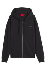 Black Zip Up Logo Hoodie 1