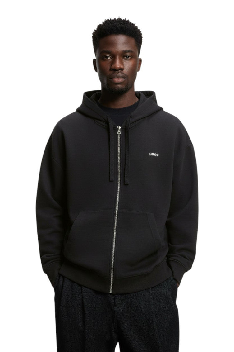 Black Zip Up Logo Hoodie 2
