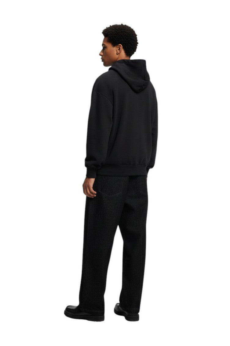 Black Zip Up Logo Hoodie 3